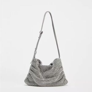 ZARA SHIMMERY MINI BUCKET BAG